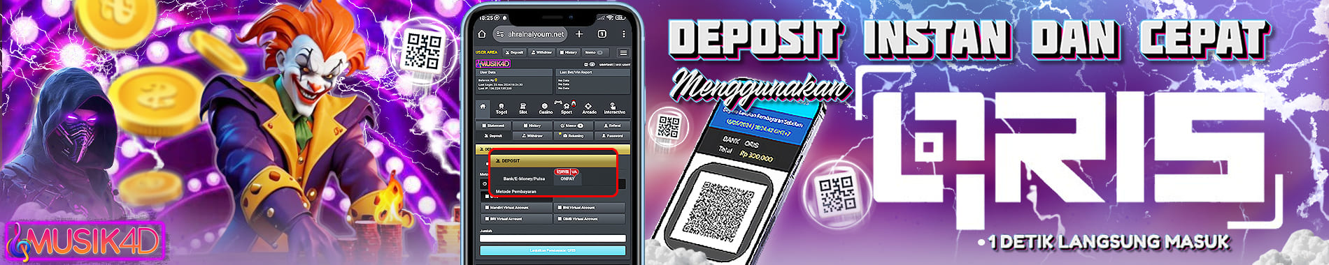 musik4d deposit cepat dengan onpay dan cnpay